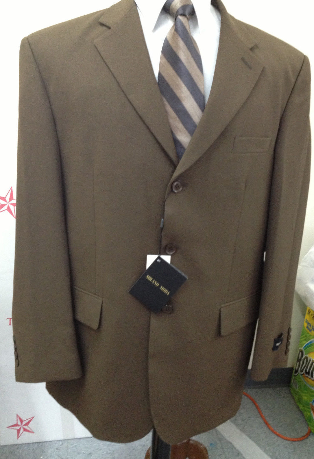mens’ Polyester Basic Suit 3 Button by Fortino Landi Style 802P