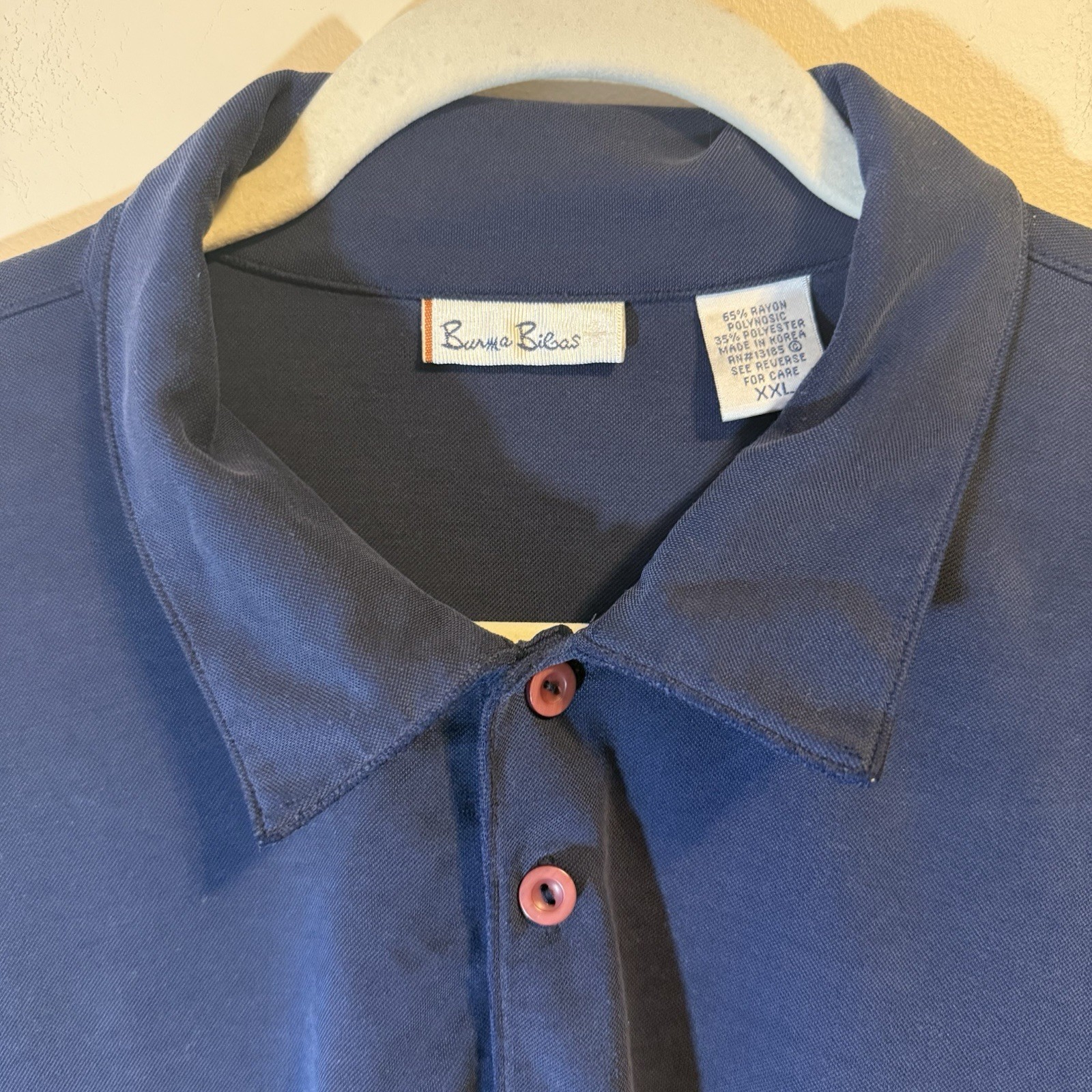 Burma Bibas | Men’s Navy Polo | Size XXL