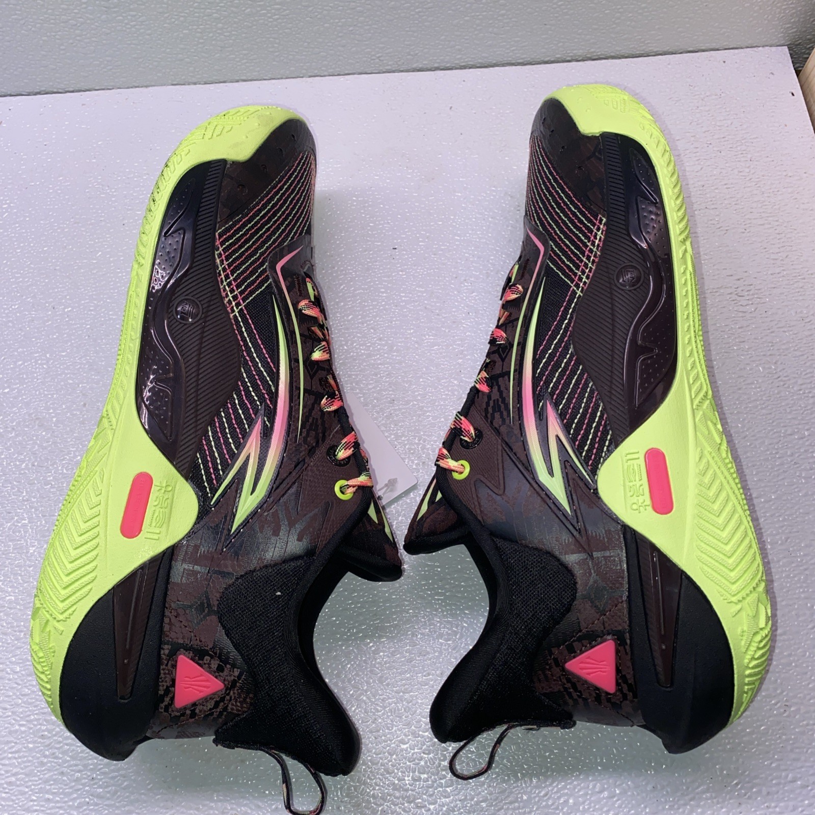 Mens Size 13 Anta Kai 1 Speed Black Brown Yellow Basketball Shoes 8125B1128S-8