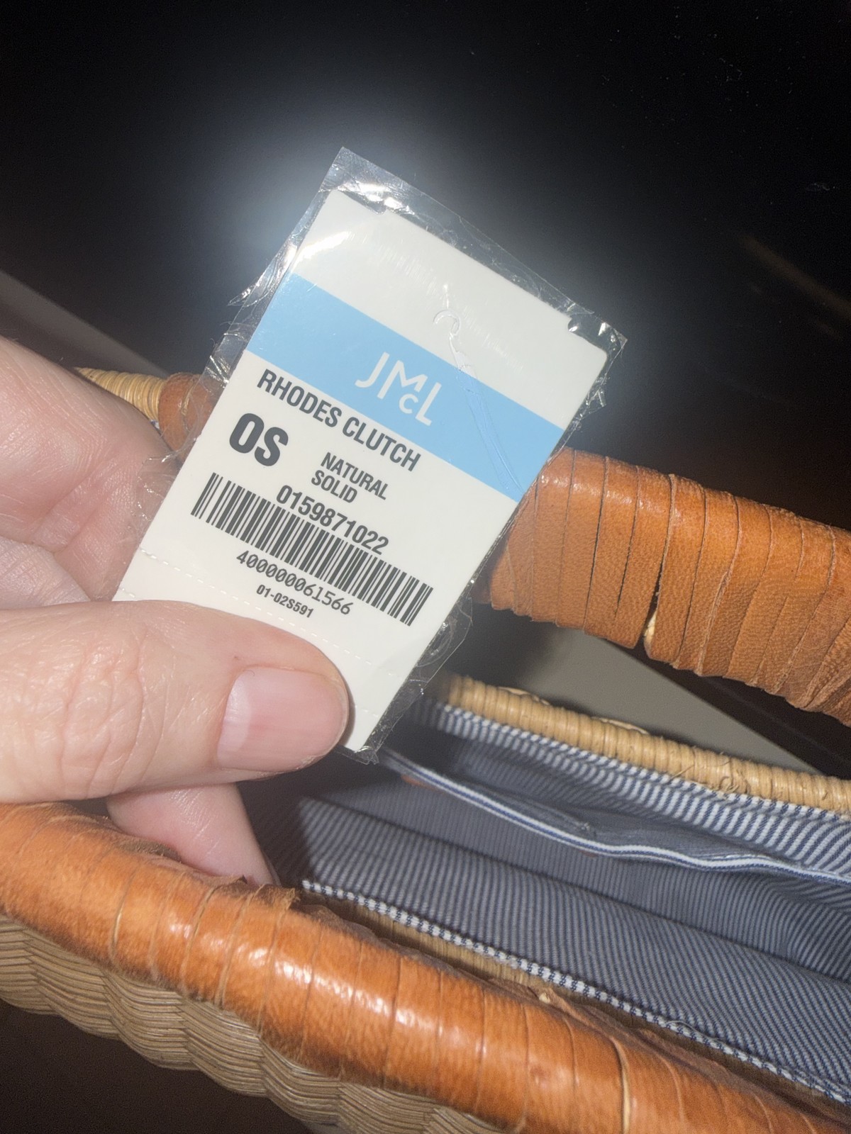 J.McLaughlin Rhodes Clutch Bag in Natural Wicker
