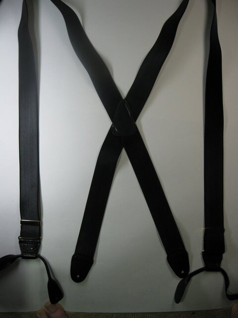 Men’s Suspenders – Button-On in Various Colors, Gold Tone, USA Made