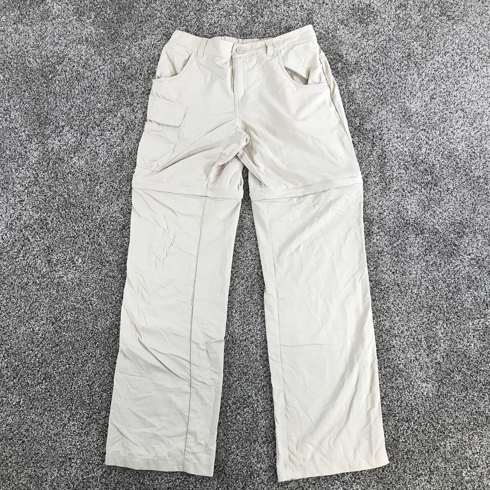 Columbia Khakis Pants Womens L 14-16 Beige Omni-Shade Convertible Hiking Cargo