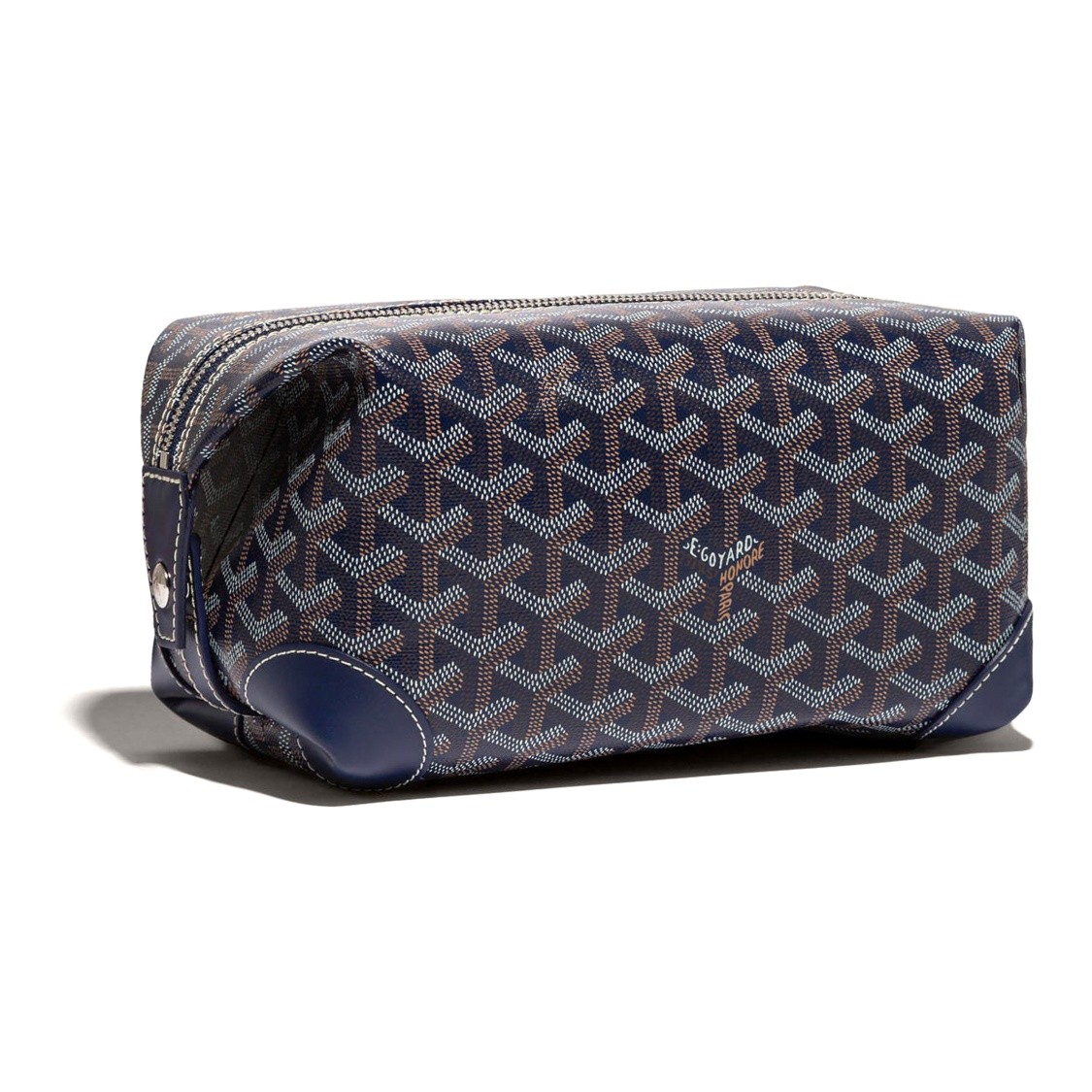 GOYARD Bowling 25 Toiletry Bag Navy Blue 9.4×4.7×5.1 in