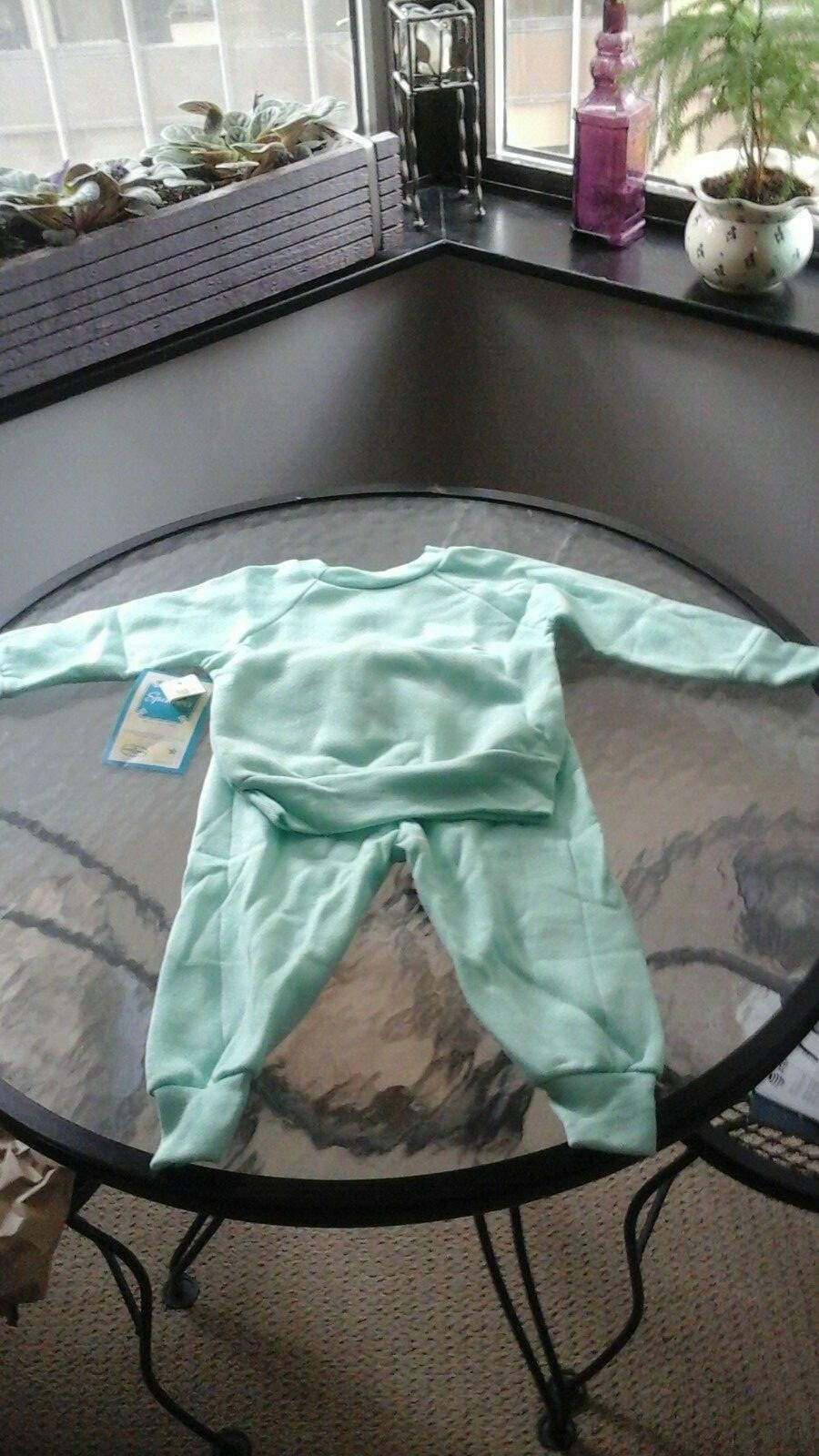 SPENCER’S UNISEX BABY 12 MOS MINT GREEN JOGGING/SWEAT OUTFIT – NEW WITH TAGS