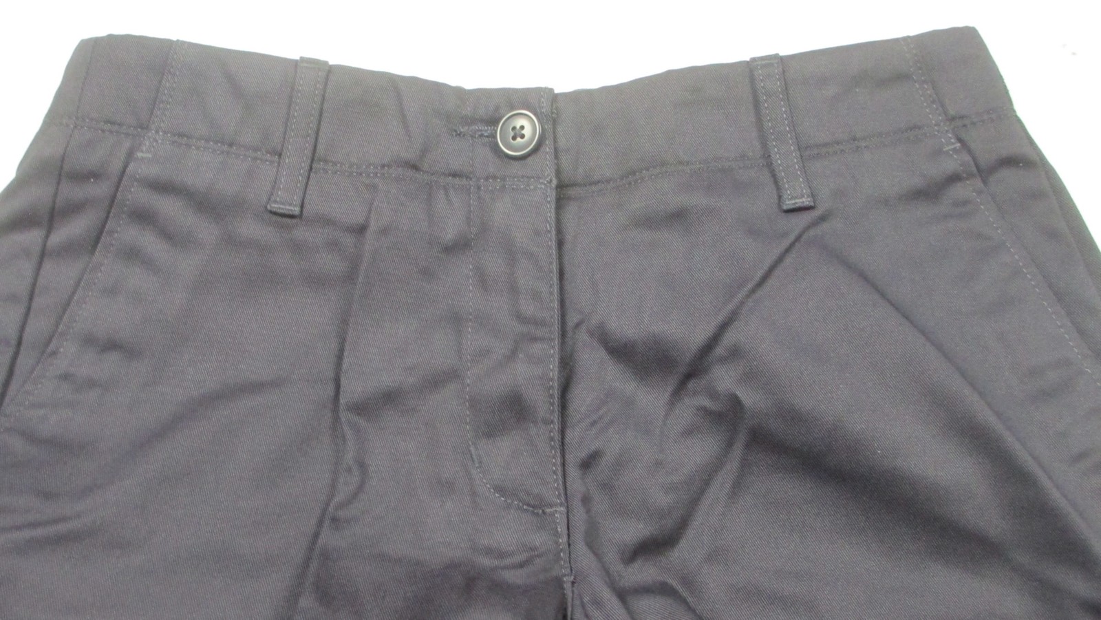 LANDS END True Navy Straight Leg Chino Pants w/Cuffs Junior 0 NEW