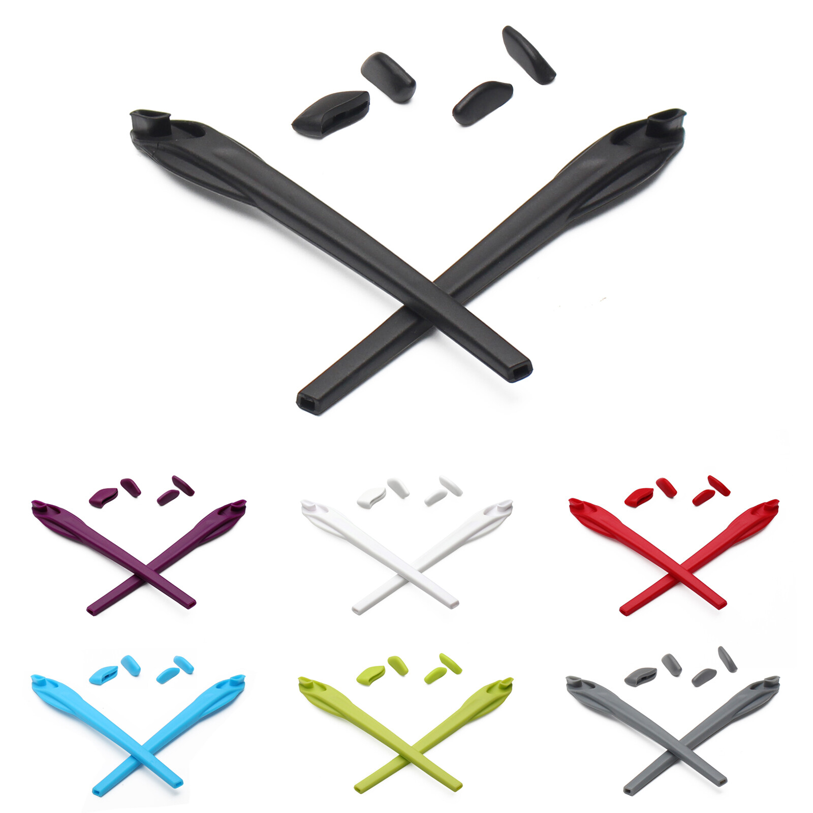 hdhut Rubber Kit Ear Socks & Nose Piece for-Oakley Flak 2.0 XL Sunglasses