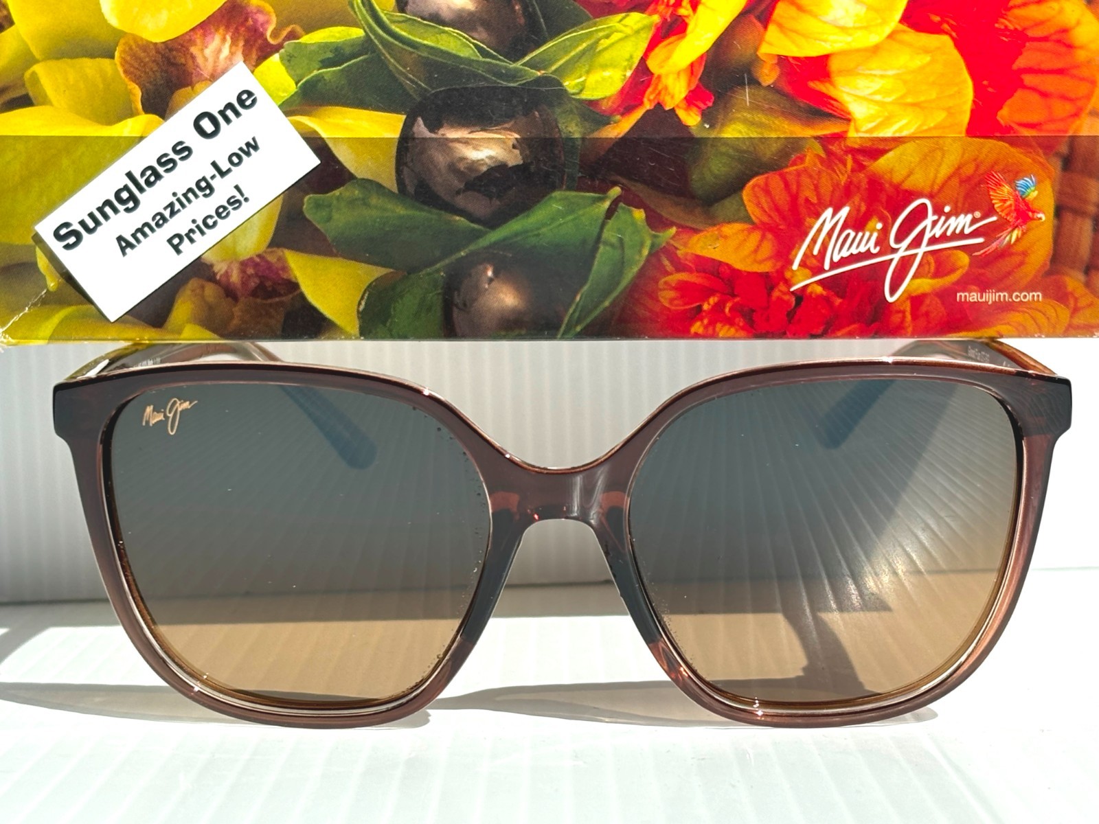 NEW Maui Jim GOOD FUN Rootbeer Fade POLARIZED HCL Bronze GLASS Sunglass HS871-01