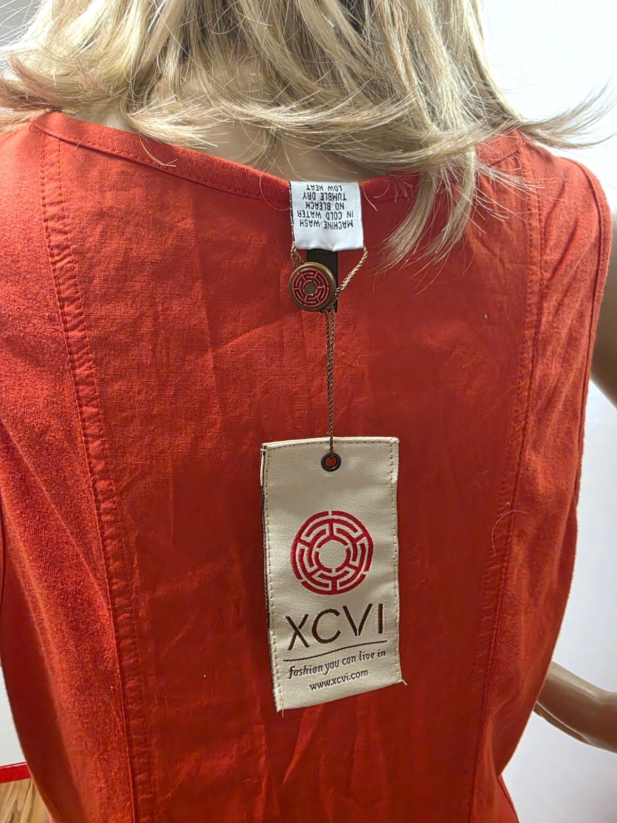 XCVI Sleeveless Tunic Ruched Midi Bubble Cotton Parachute Dress 3135 sz L New