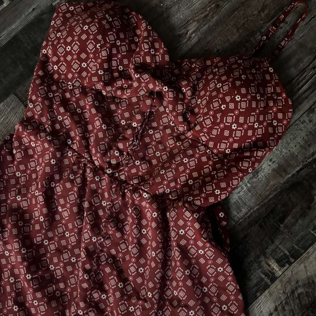 Women’s Burgundy Boho Wide Leg Jumpsuit | Sleeveless Romper size XL