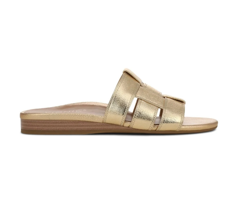 Vionic Glendora Slide Sandal Women’s Leather Orthotic Comfort Arch Support