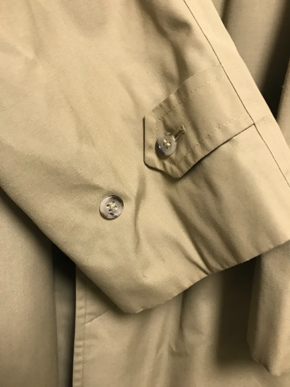 Maincoat London Fog Men’s 44 Long Beige Claeth Cloth Coat Removable Lining