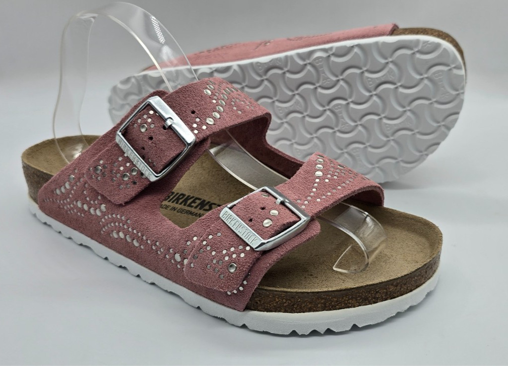 Birkenstock INJECTED RIVETS Leather ARIZONA Injected Rose 41R BNIB 1012788 #998