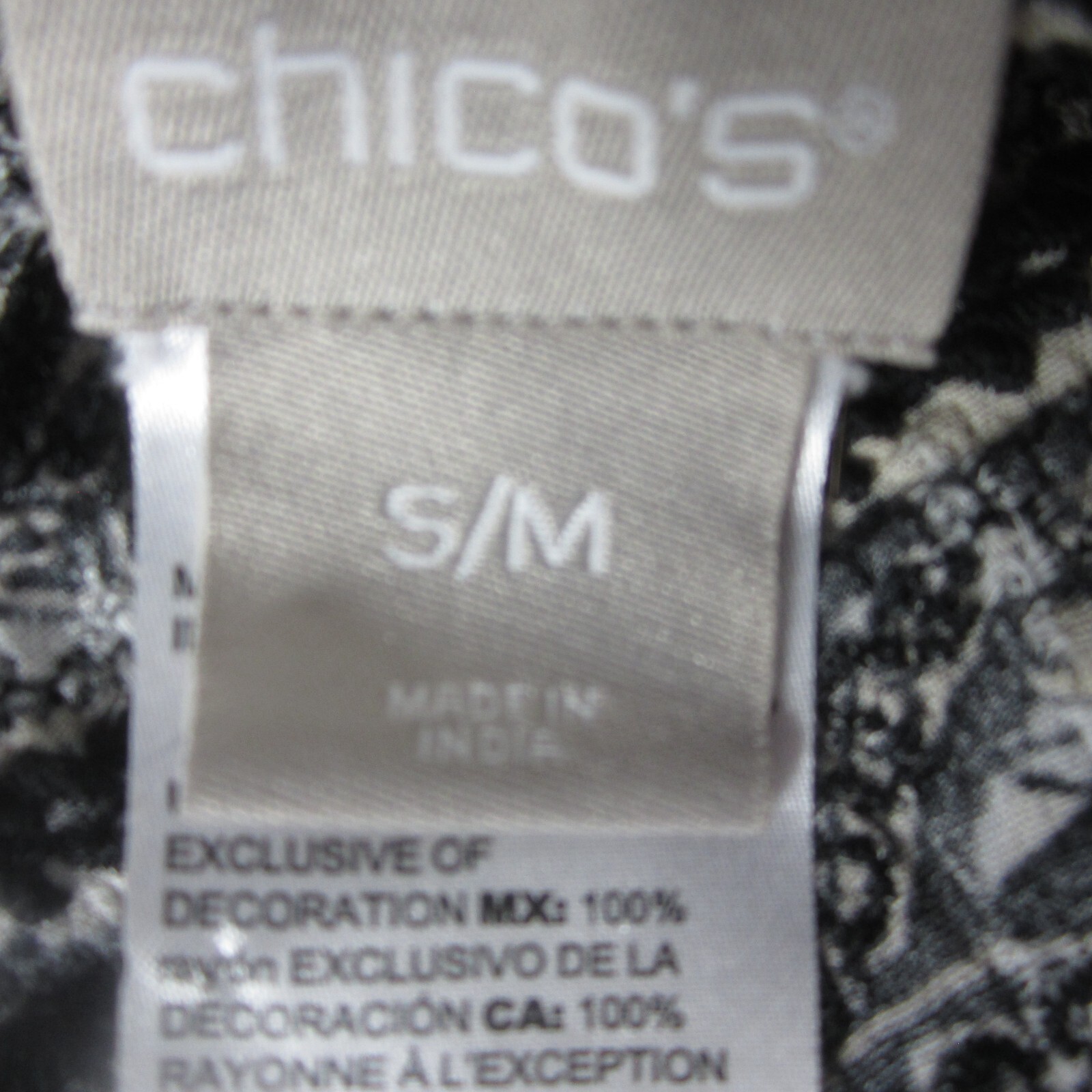 Chicos S / M Pink Black Beige Embroidered Open Front SS Cardigan Boho Paisley