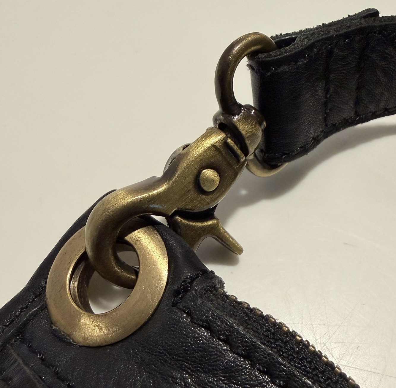 Black Moon Bag Woven Leather Handbag Cut N’ Paste Los Angeles