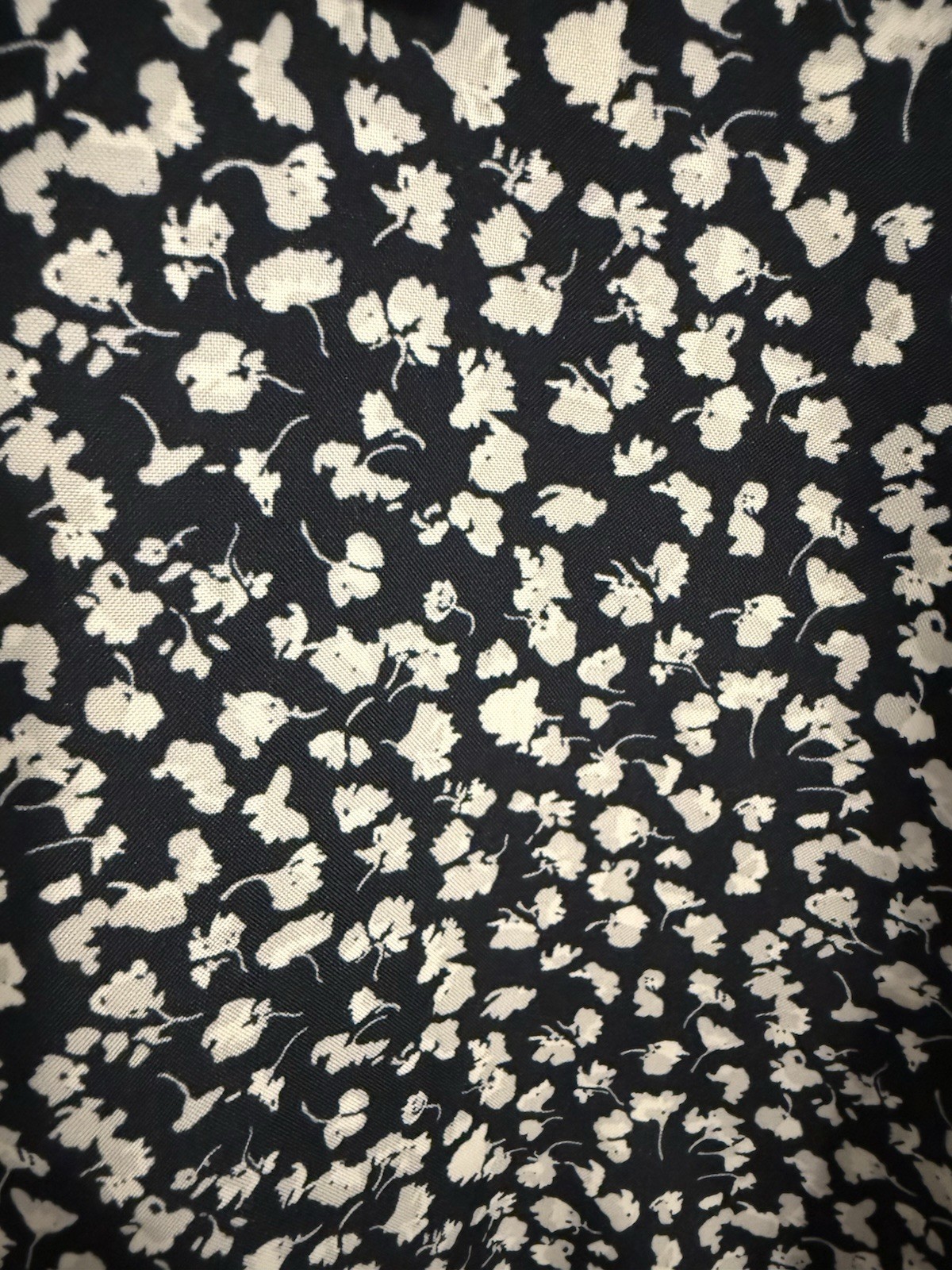 Michael Kors Short Sleeve Button Down Shirt XL Slim Fit Dark Blue/White Floral