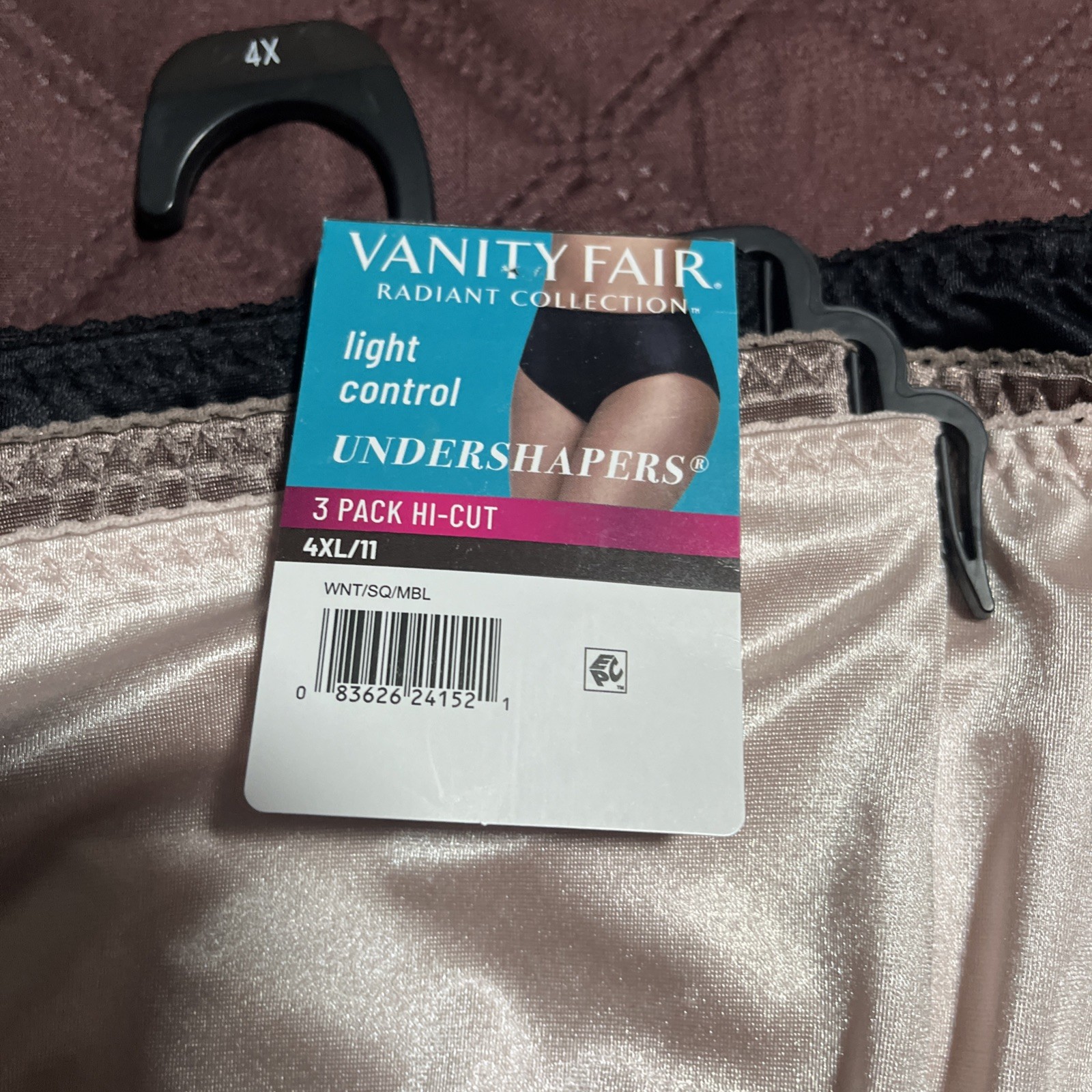 New Vanity Fair Light Control Smoothing Undershapers Hi-Cut 3 Pk Panties 4XL