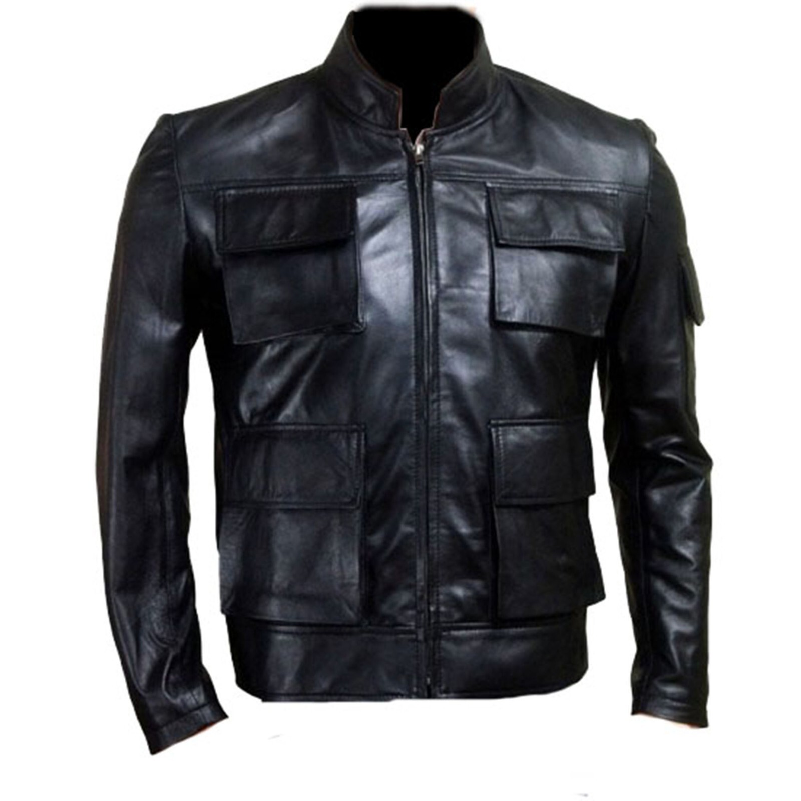 Mens Star Wars Han Solo Empire Strikes Back Genuine Leather Halloween Jacket