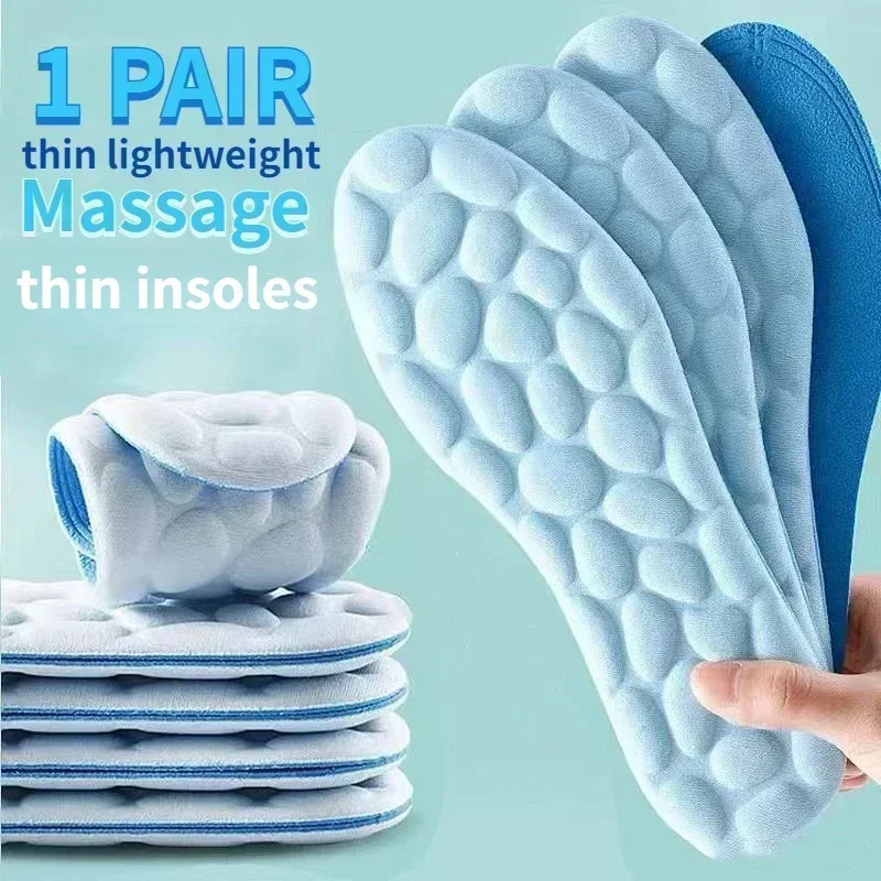 4D Massage Shoes Insoles Super Soft Latex Sports Insole for Feet Running Basket