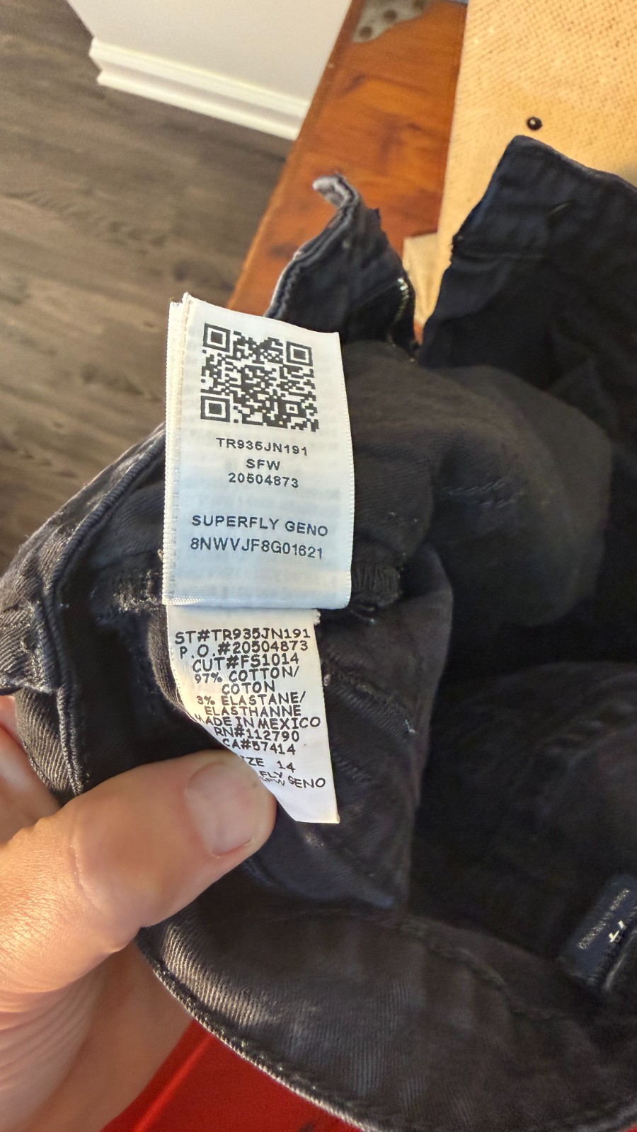 True Religion Ricky Relaxed Straight Black Jeans Mens 30×33 Flap Pocket
