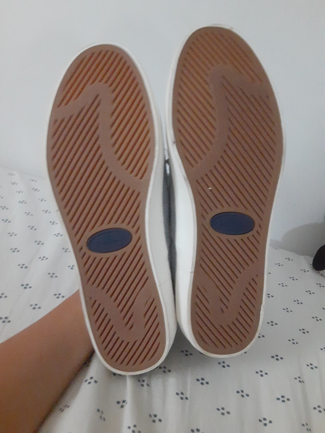 Ben Sherman Men’s Slip On Comfort Shoes Size 11.5 Grey And White