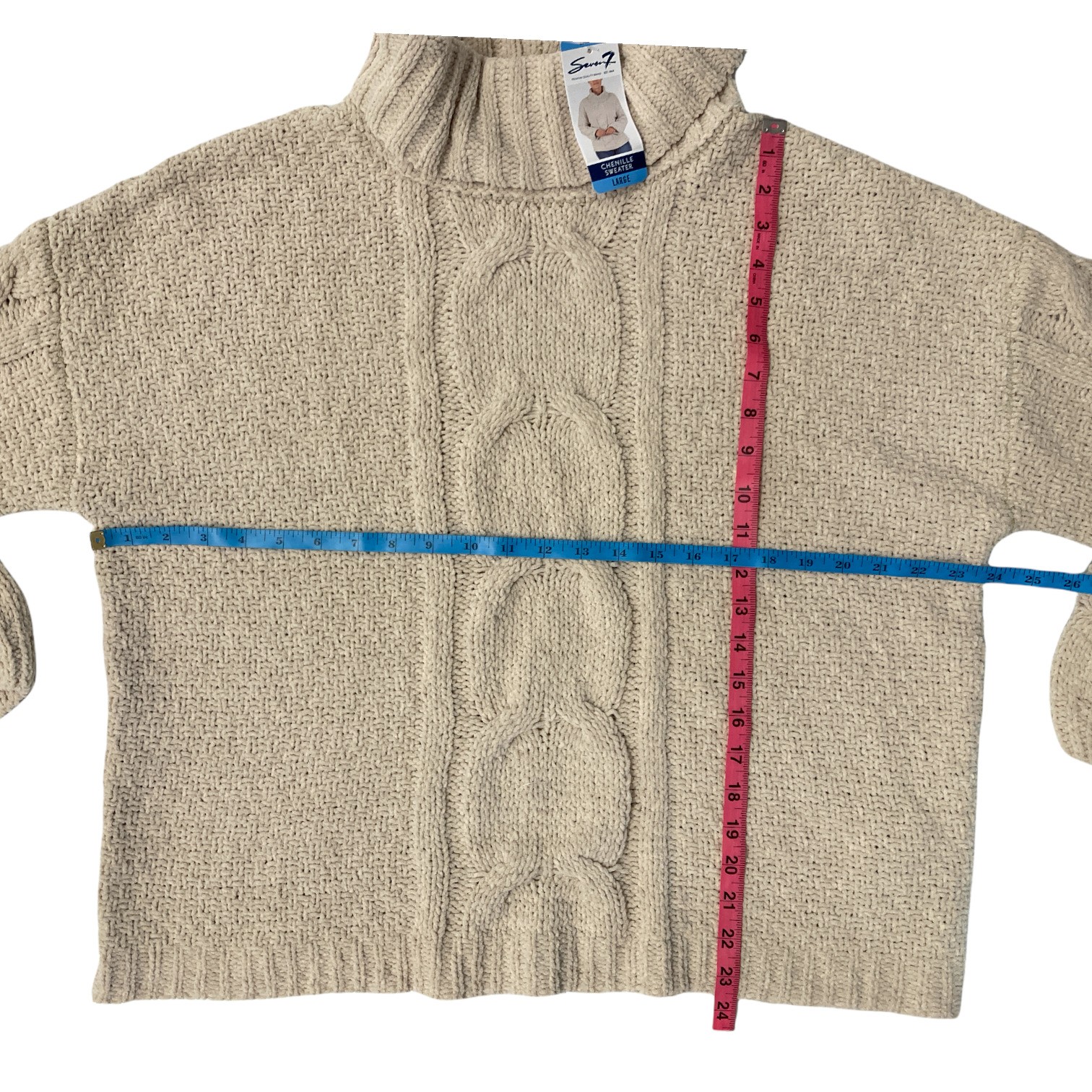 Seven7 Women’s Soft & Warm Cable Knit Chenille Sweater