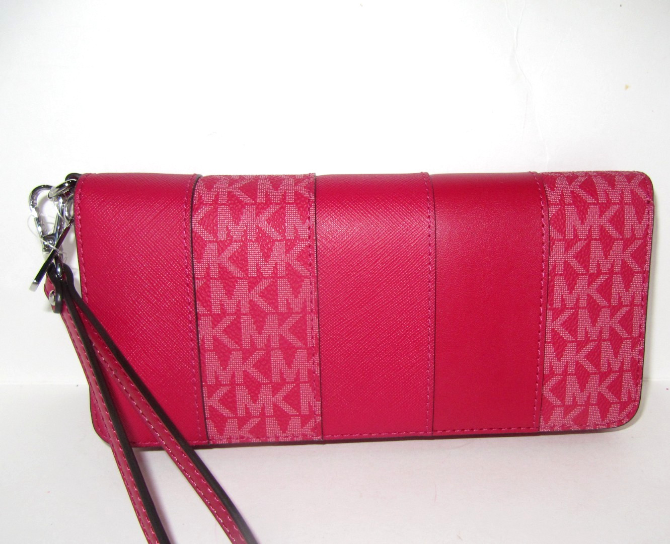 Michael Kors Jet Set Travel Large Continental Card Wallet Dark Raspberry NWT$328