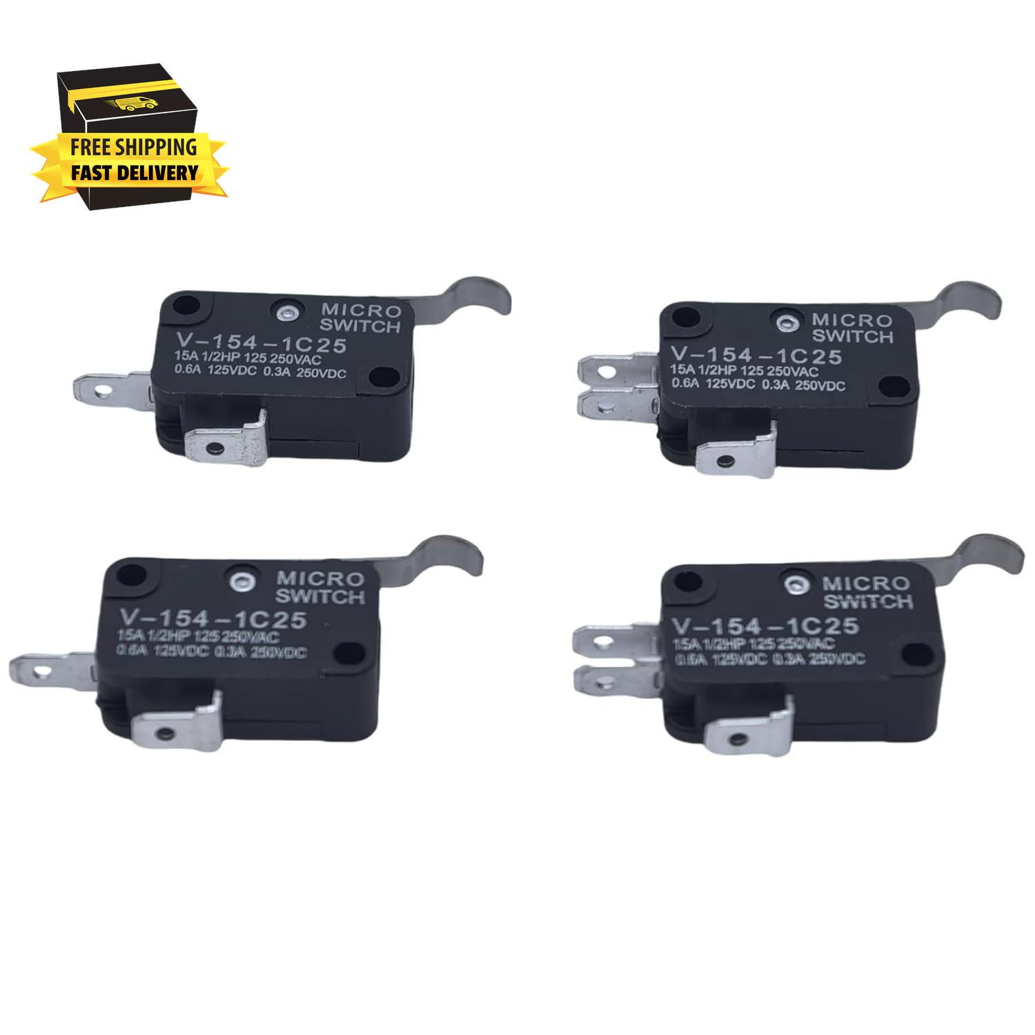 1014807 & 1014808 4 Pieces Micro SWITCHES 2 & 3 Prong for Club CAR Golf CART DS