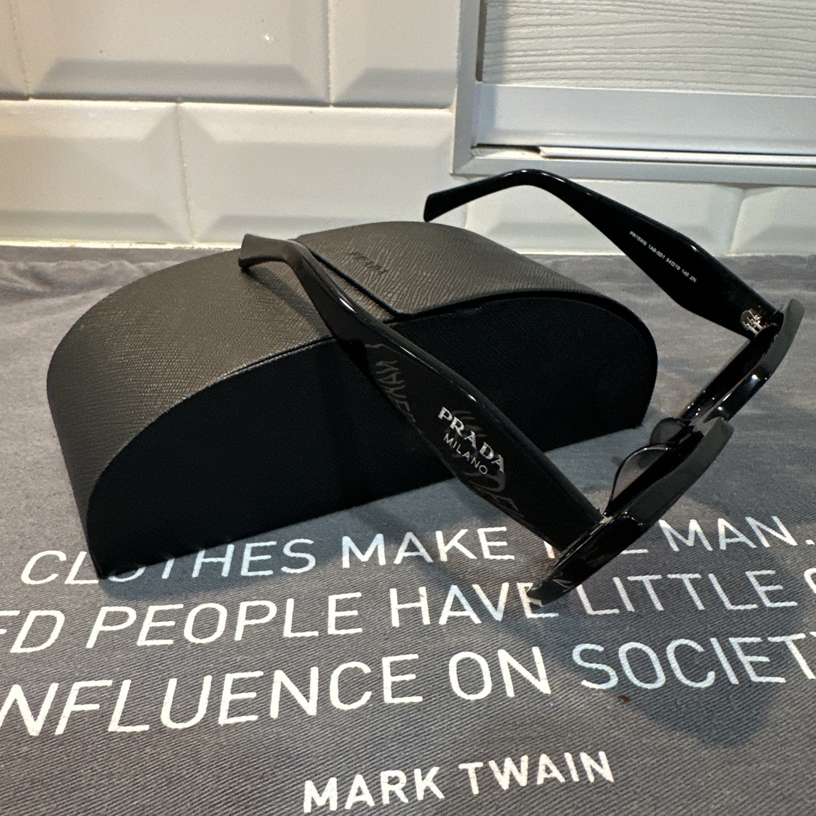 Prada Sunglasses PR15WS BLACK POLARIZED