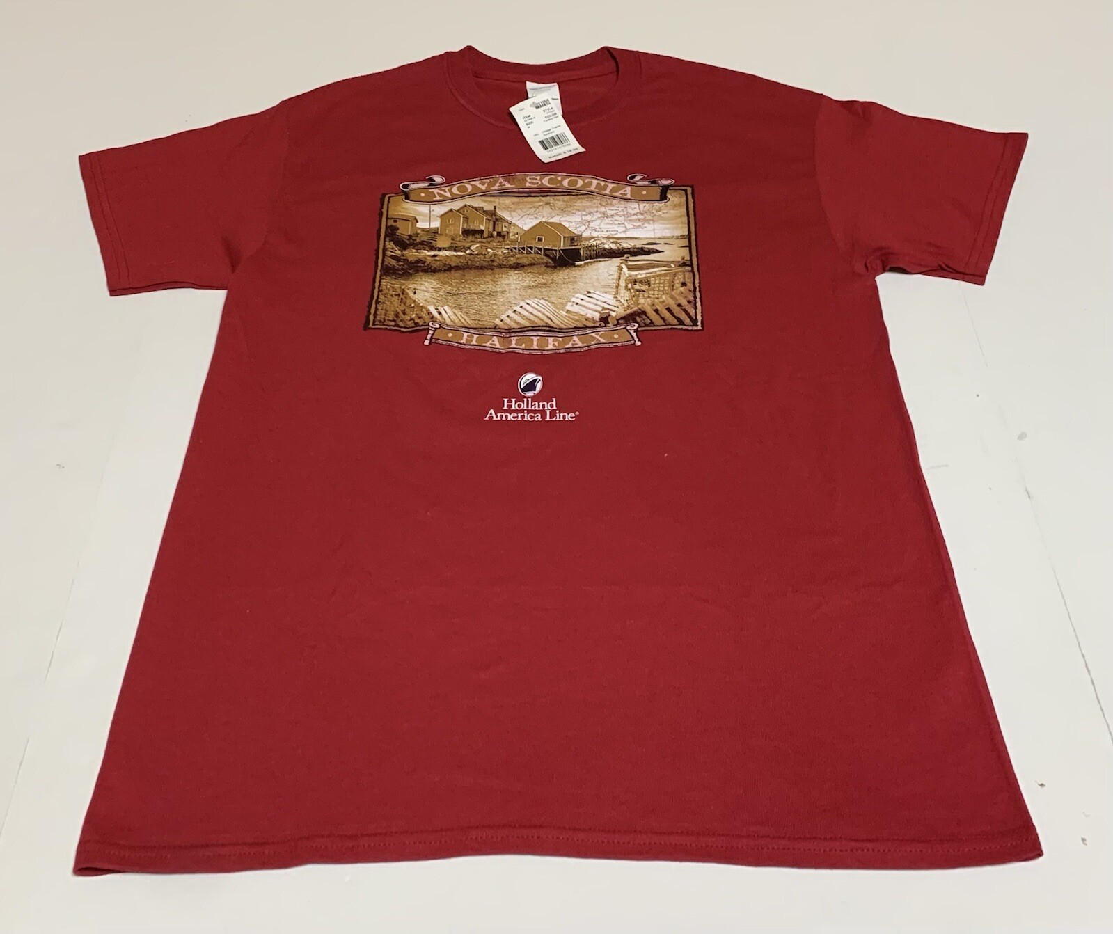 Holland America Cruise Line T-Shirt Mens Medium Nova Scotia Halifax Red