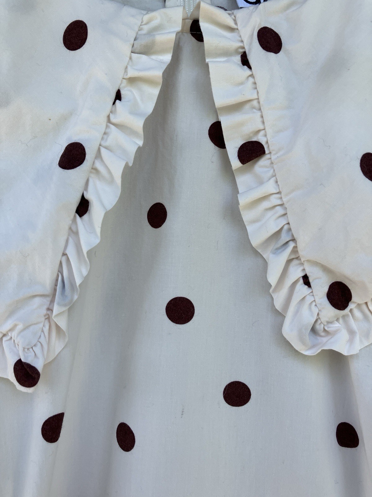 GANNI Polka Dot White Poplin Sailor Collar Mini Dress Size EU 42 US 10 / 12