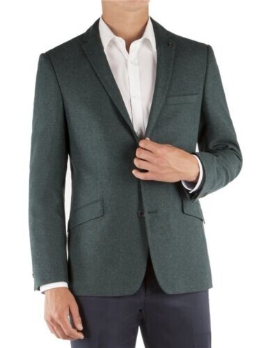 Limehaus Textured Slim Fit Jacket Green Chest 40R RRP £140 TD7 WW 04