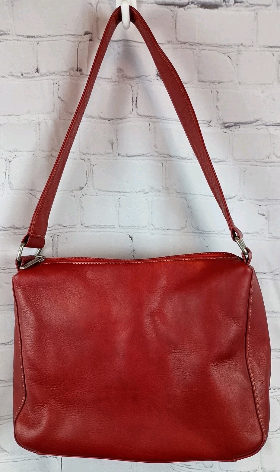 Le Donne Red Leather Shoulder Bag Purse