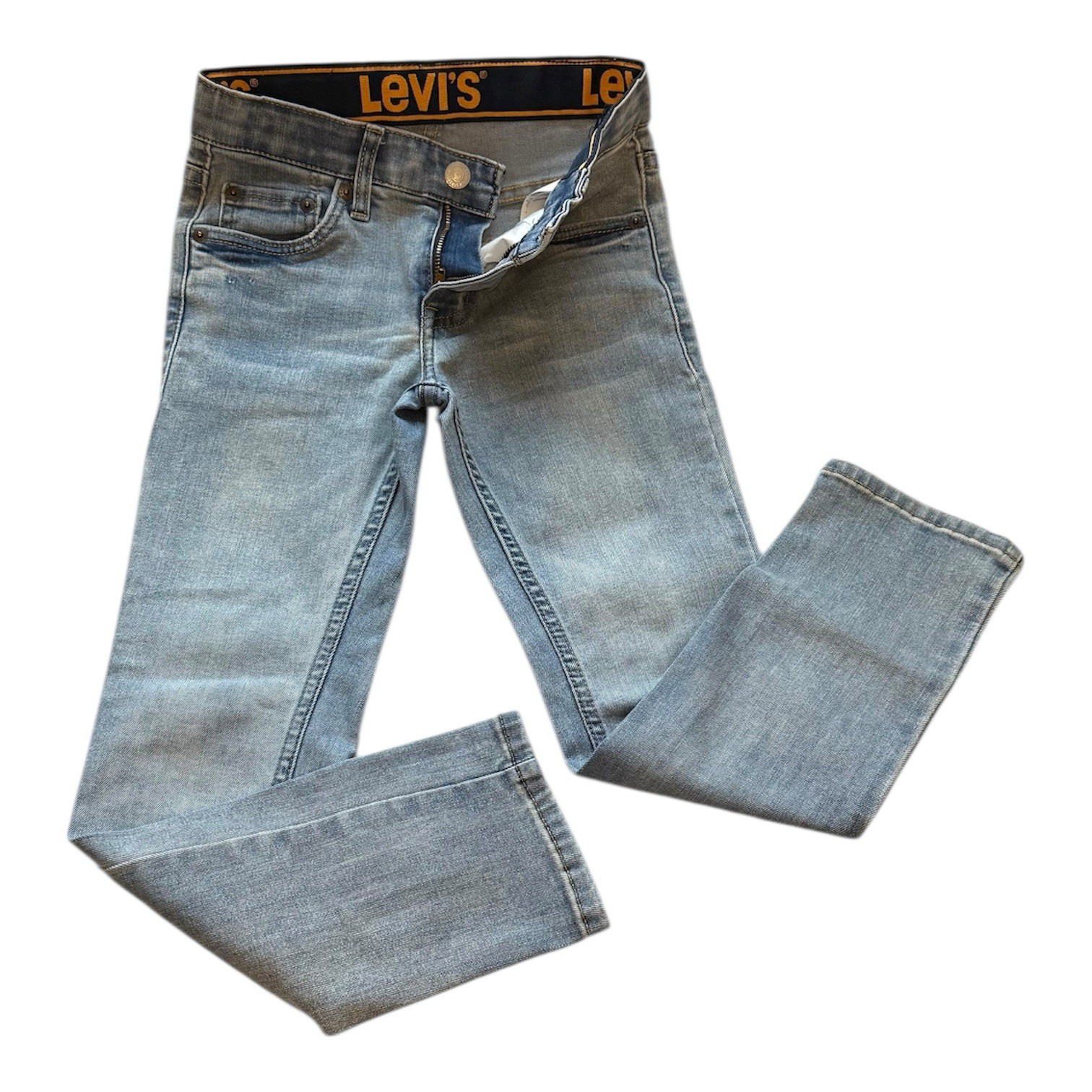 Levi’s Boys 510 Stretch Blue Jeans Size 8 Zipper Closure Inseam 22.5 inch..