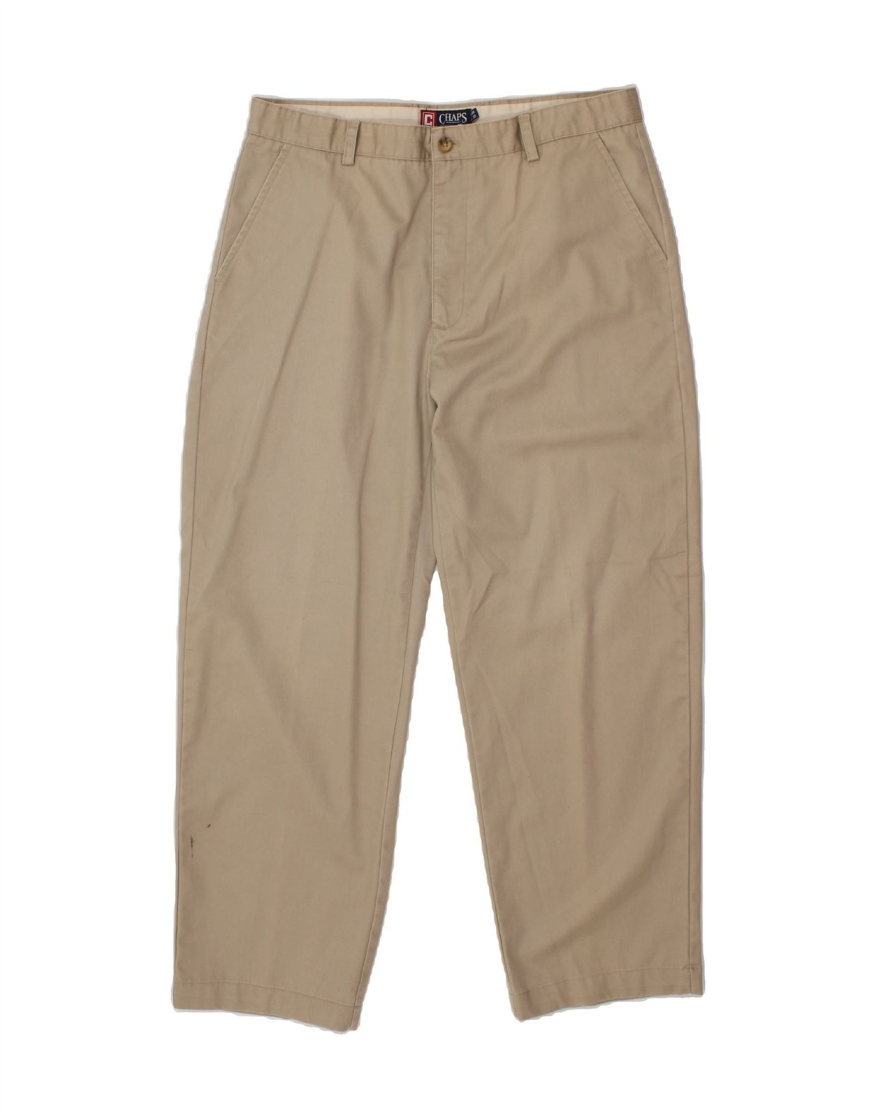 CHAPS Mens Tapered Chino Trousers W36 L30 Beige Cotton CD20