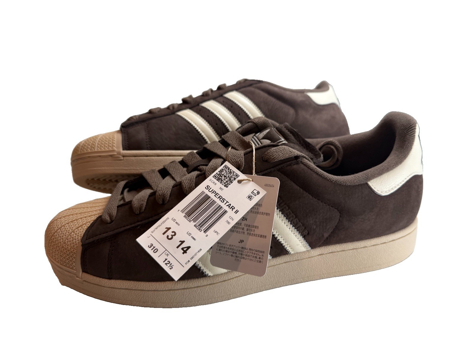 adidas Superstar II Brown Unisex (Men Size 13, Women Size 14) IH9314