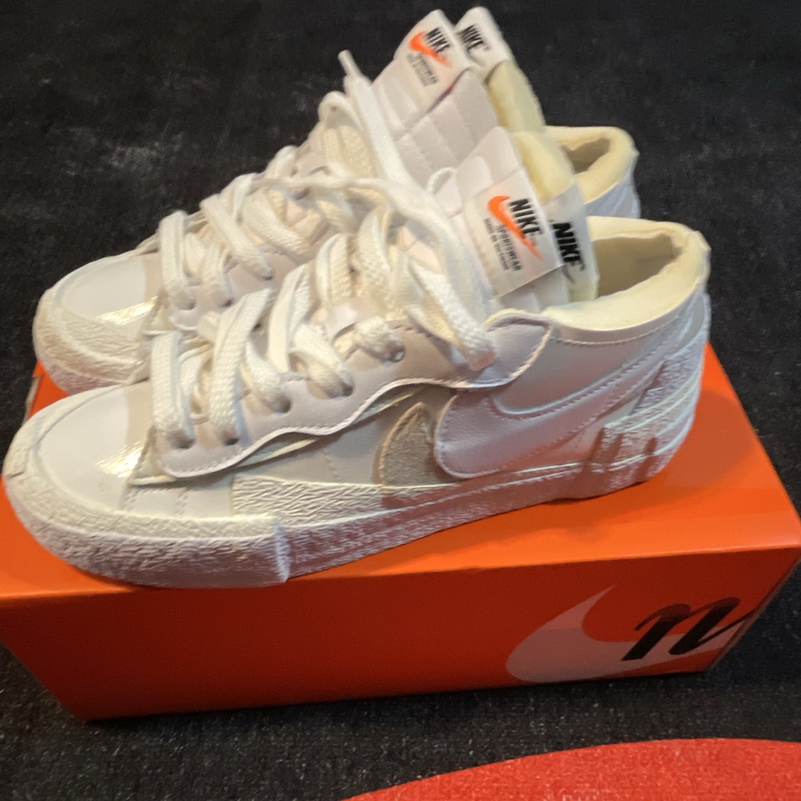 Nike sacai Blazer Low White Patent 2022 DM6443-100 White/Sail/White