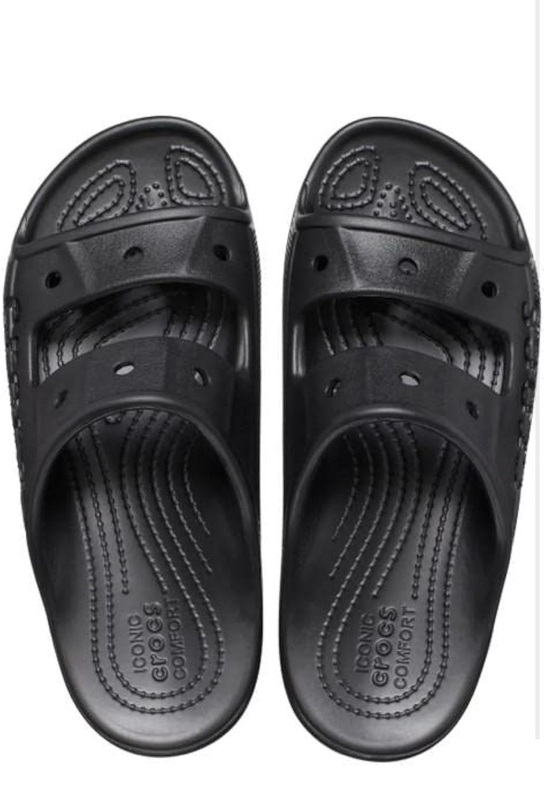 Crocs Sandals Unisex Size Us M7/W9 Black Baya Slide