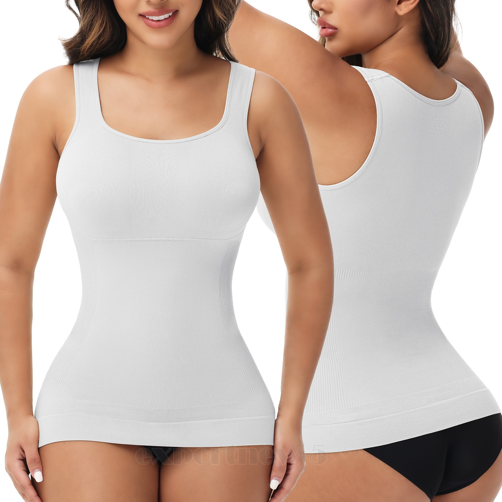 Shapewear Tops with Tummy Control Shapewear Tanks Square Neck Compression Tank