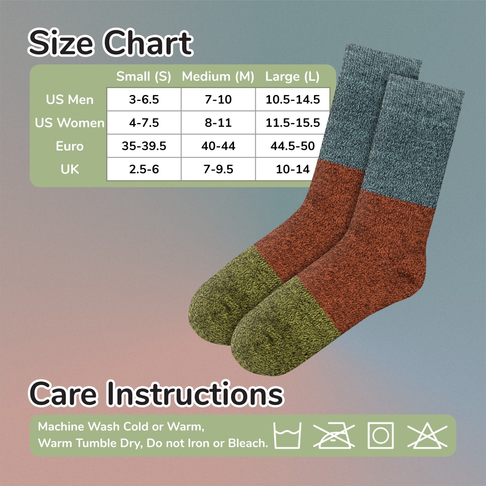 BambooMN Unisex Rayon from Bamboo Classic Casual Crew Socks Vintage Color Block