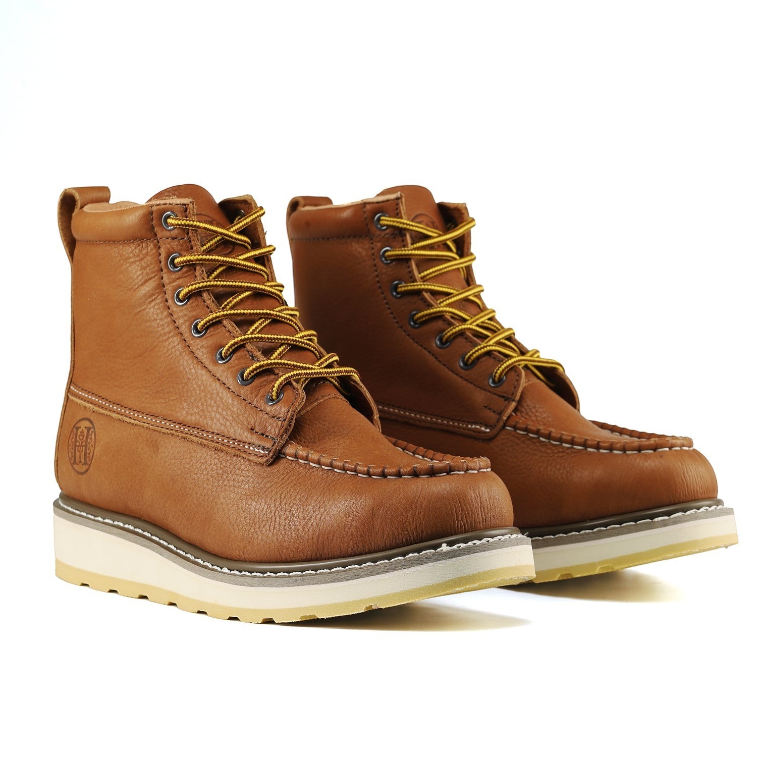 HandPoint Men’s SureTrack Soft Toe Slip Resistant Moc Toe Work Boots