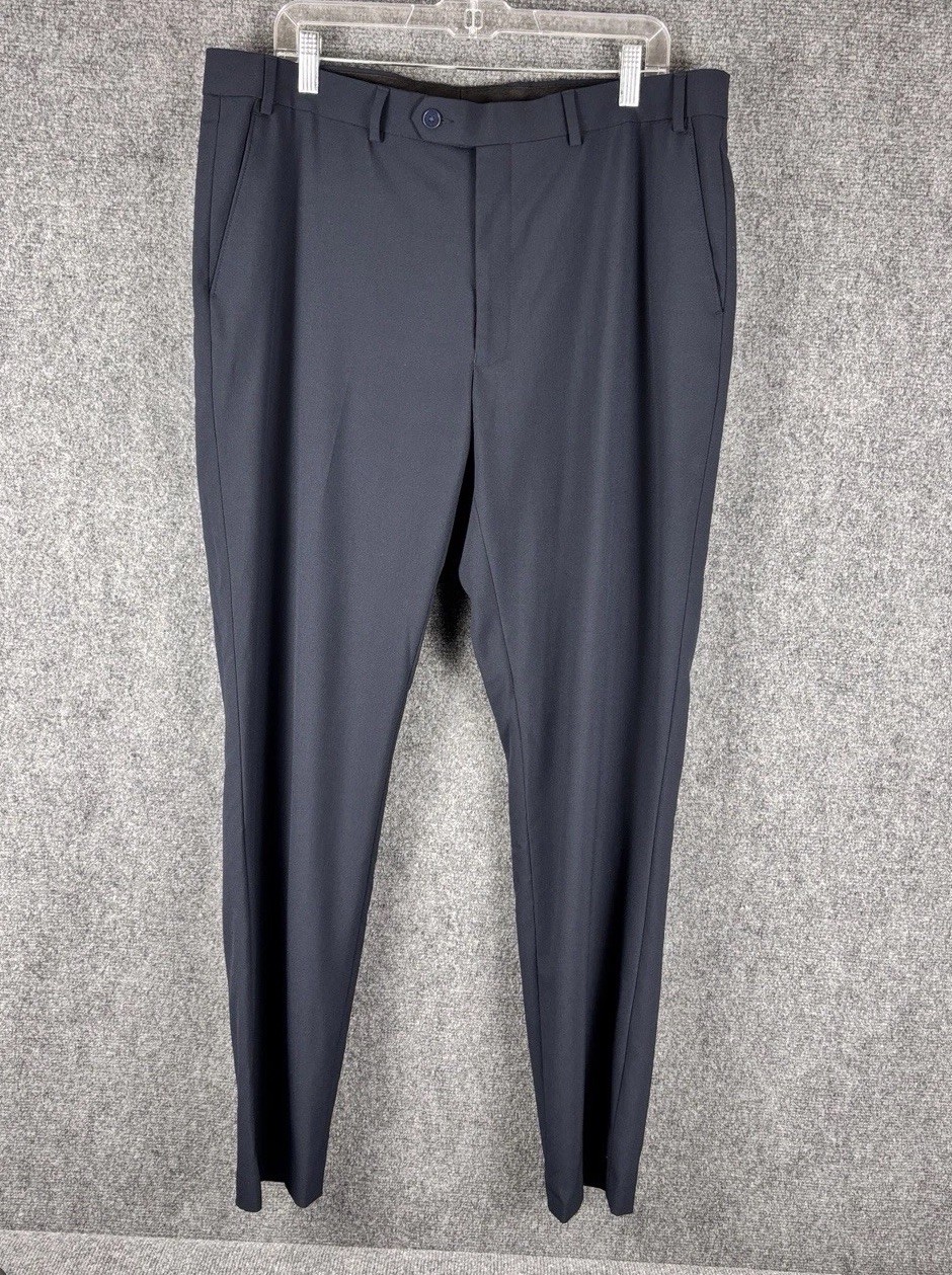 Calvin Klein Mens 38×32 Skinny Fit Dress Pants Navy Stretch Suit Trousers 38W 32