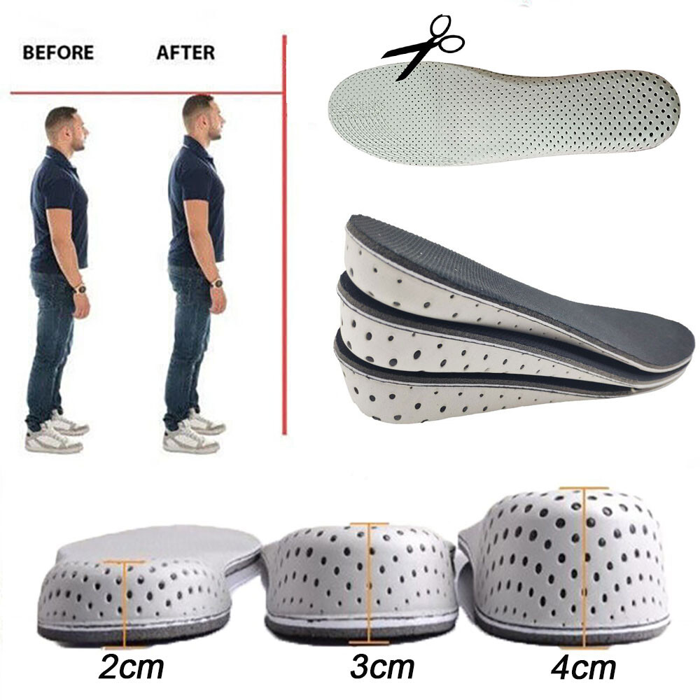 Invisible Insole Heel Lift Insert Shoe Pad Height Increase Cushion Taller Unisex
