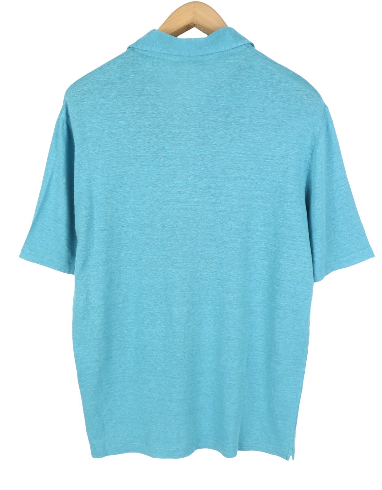 FILIPPO DE LAURENTIIS Skipper Men Polos IT52 L Blue Linen Blend Short Sleeved *