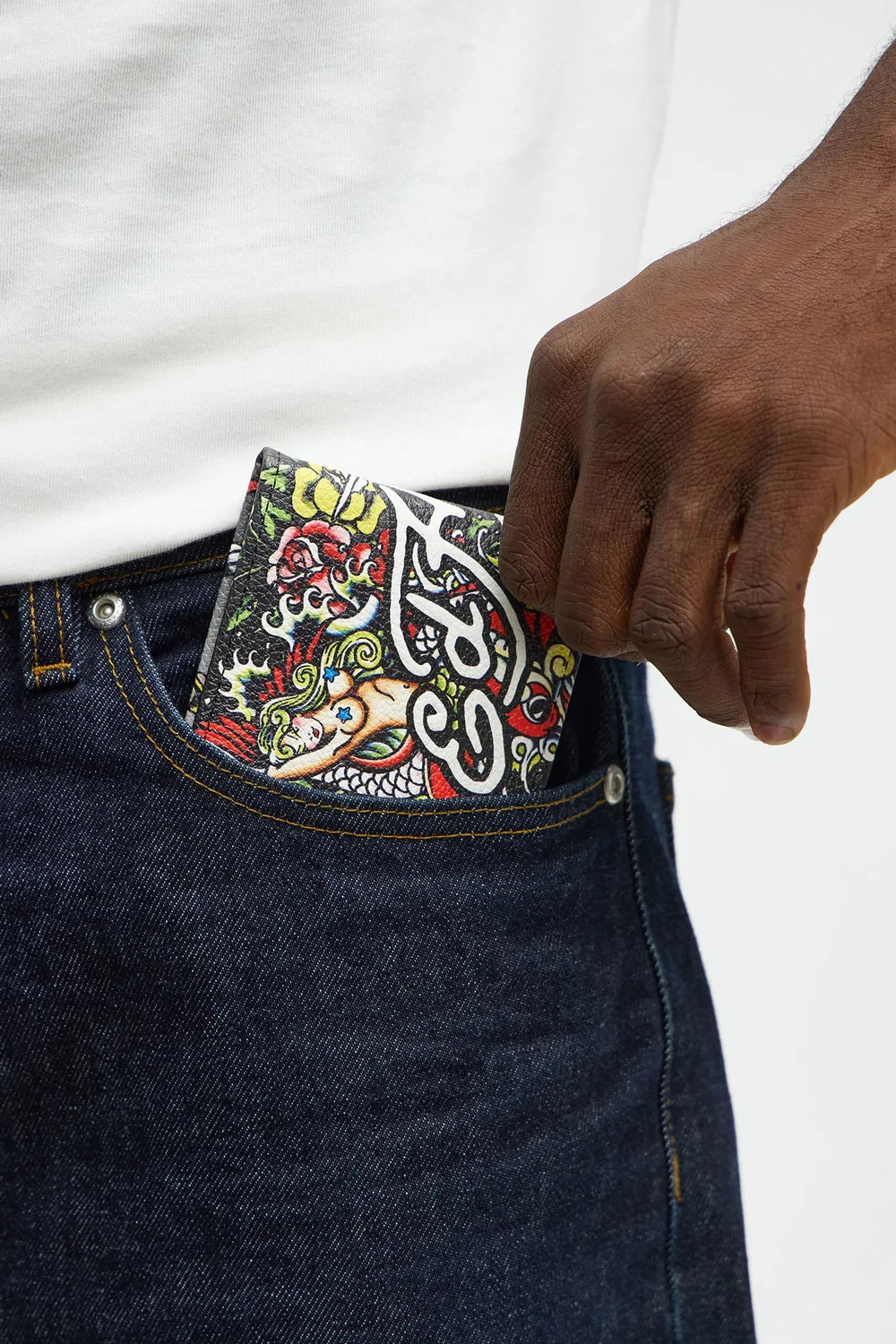 Ed Hardy Finest Tattoo Printed Bifold Wallet