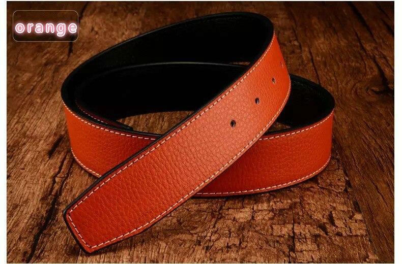 New Leather No Buckle For H 38mm Replacement Belt Men’s Strap Straps*