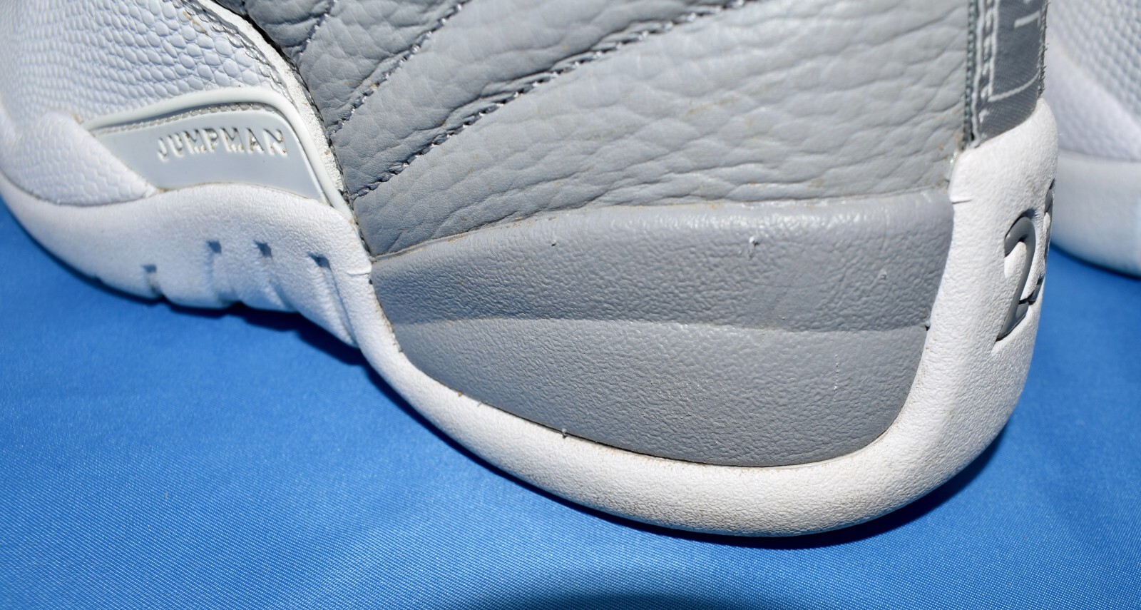 Nike Air Jordan 12 Stealth Size 8 White Grey Black OG High Shoe СТ8013-015 ~F3#4