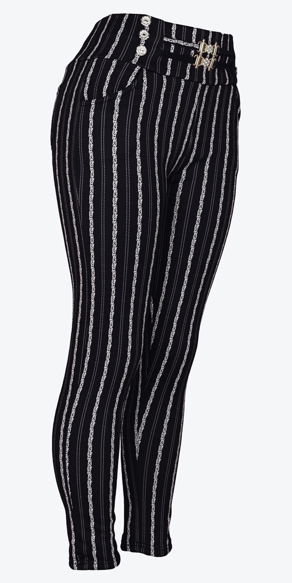 Women’s Stripe Winter Pants Warm Fleece Lined Stretch Thermal Dressy leggings