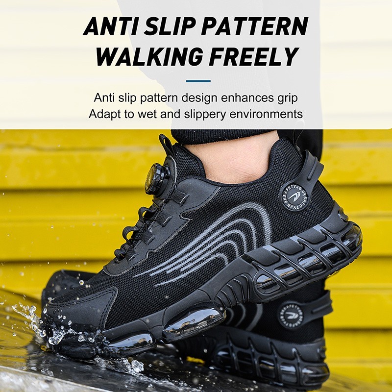 Steel Toe Shoes Men Lightweight Anti-smash Steel Toe Sneakers Indestructible