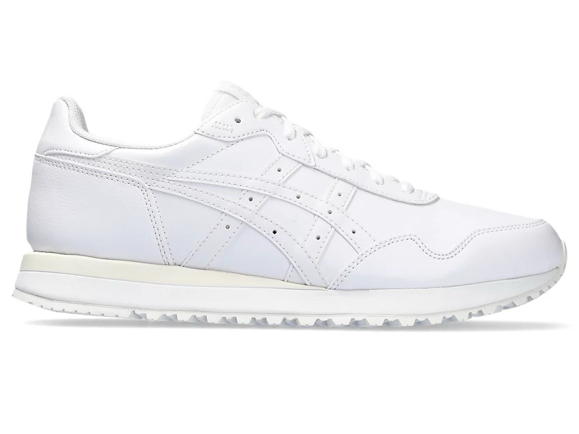 Men ASICS TIGER RUNNER II Lifestyle Sneakers Shoes White/White 1203A273-100