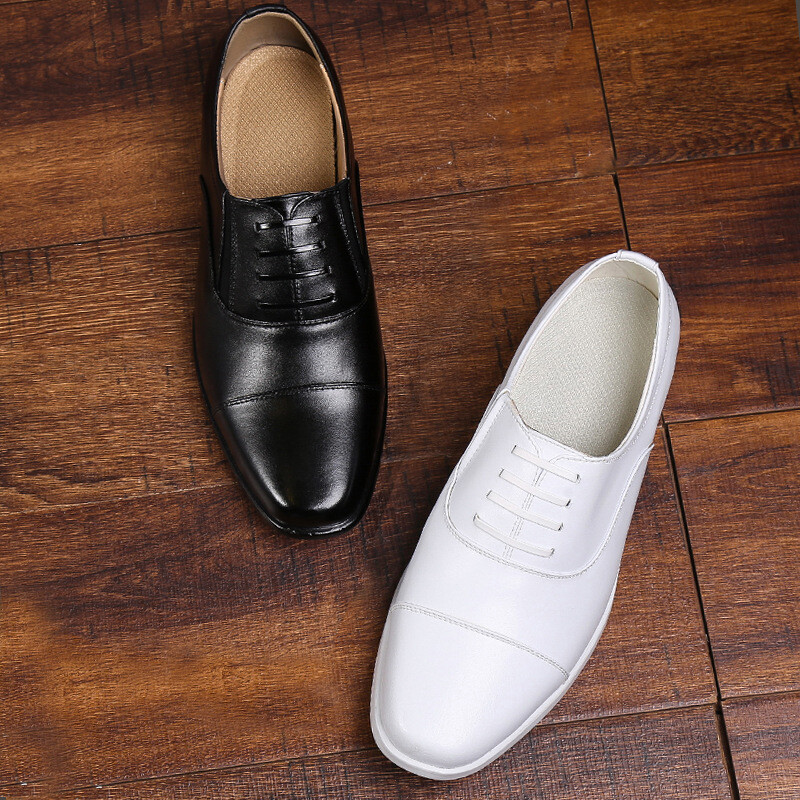 Mens White Shoes Cap Toe Wedding Groom Casual Business Oxford Dress Formal Shoes